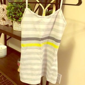 striped lululemon workout top